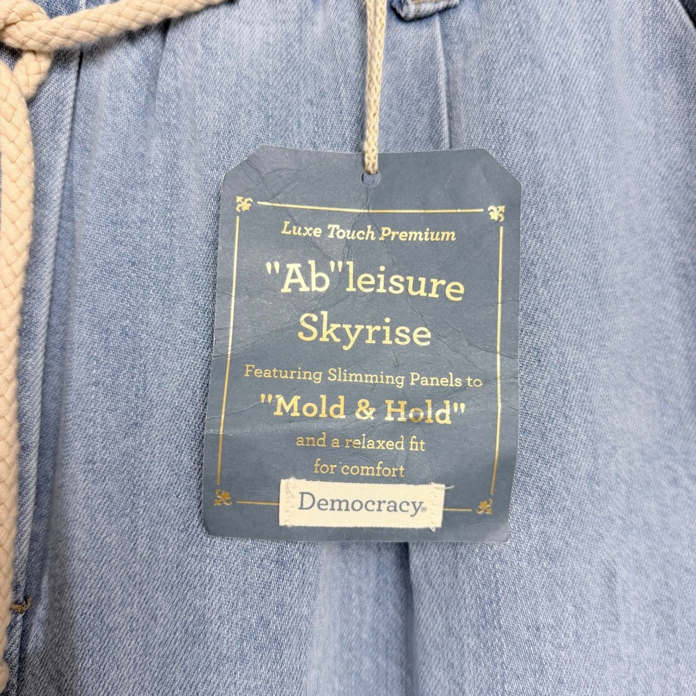 NEW Democracy Ab-leisure Skyrise Wide Leg Jeans Light Wash Blue XL B2735VLN - Picture 6 of 13